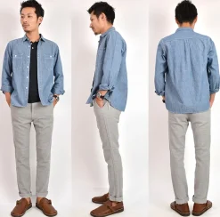 FOB FACTORY Trousers^/ F0438 Relaxed Narrow Easy Pants