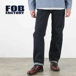 FOB FACTORY Jeans^/ F191 Selvedge WW2 5P Denim Pants dark-indigo