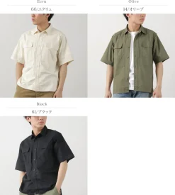 FOB FACTORY Shirts^/ F3499 Short sleeve field shirt