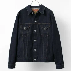 FOB FACTORY Jackets^/ F2309 stretch selvage denim jacket one-wash