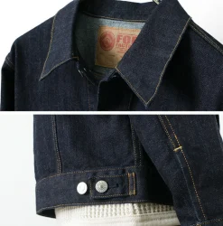 FOB FACTORY Jackets^/ F2309 stretch selvage denim jacket one-wash