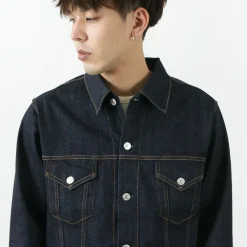 FOB FACTORY Jackets^/ F2309 stretch selvage denim jacket one-wash