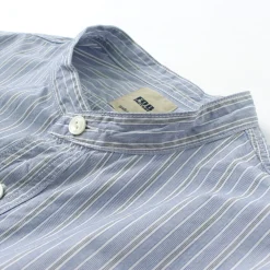 FOB FACTORY Shirts^/ F3488 striped band collar shirt