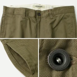 FOB FACTORY Work Pants & Chinos^/ F0522 Vat dye herringbone trouser