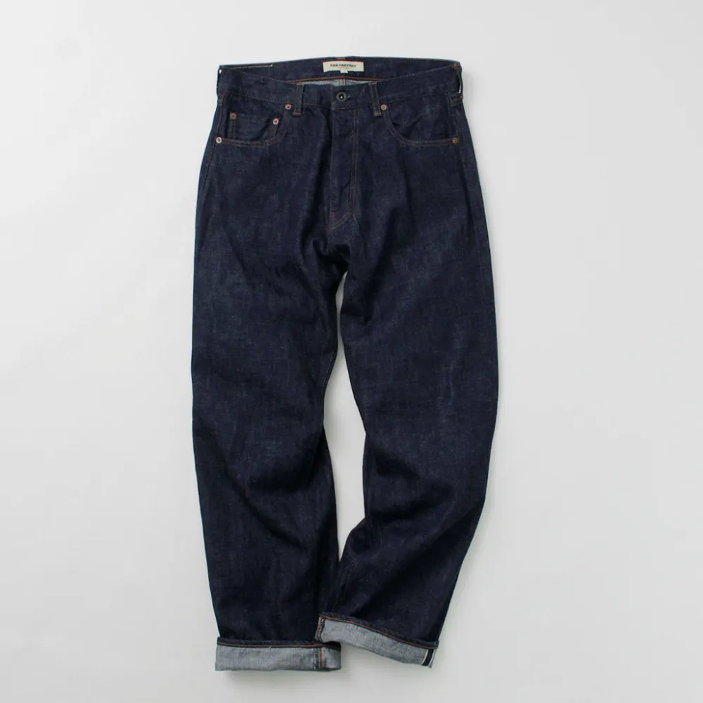 FOB FACTORY Jeans^/ F1147 Wide denim 5P pants indigo