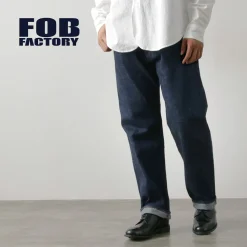 FOB FACTORY Jeans^/ F1147 Wide denim 5P pants indigo