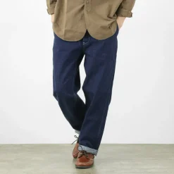 FOB FACTORY Jeans^/ F0511 WW2 Denim deck trousers One wash one-wash