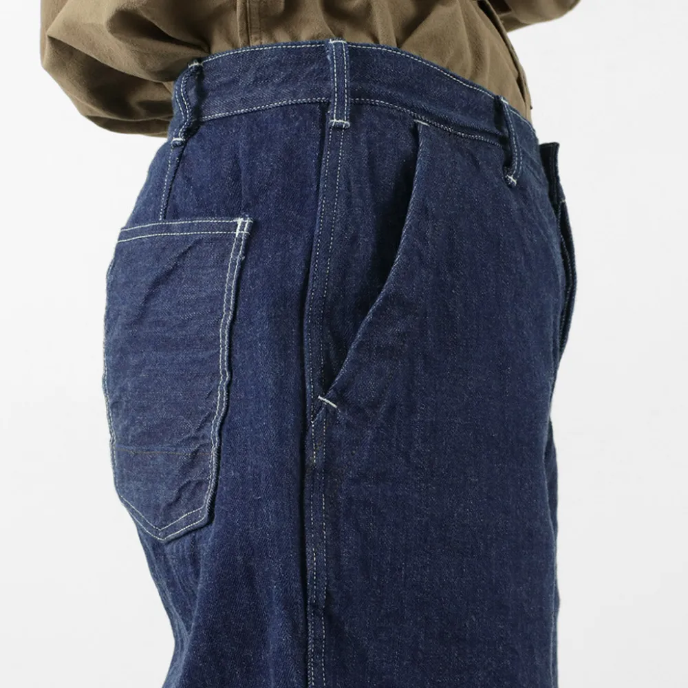 FOB FACTORY Jeans^/ F0511 WW2 Denim deck trousers One wash one-wash