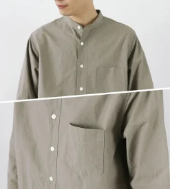 FOB FACTORY Shirts^/ FRC006 military dump band collar shirt
