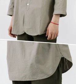 FOB FACTORY Shirts^/ FRC006 military dump band collar shirt