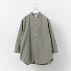 FOB FACTORY Shirts^/ FRC006 military dump band collar shirt