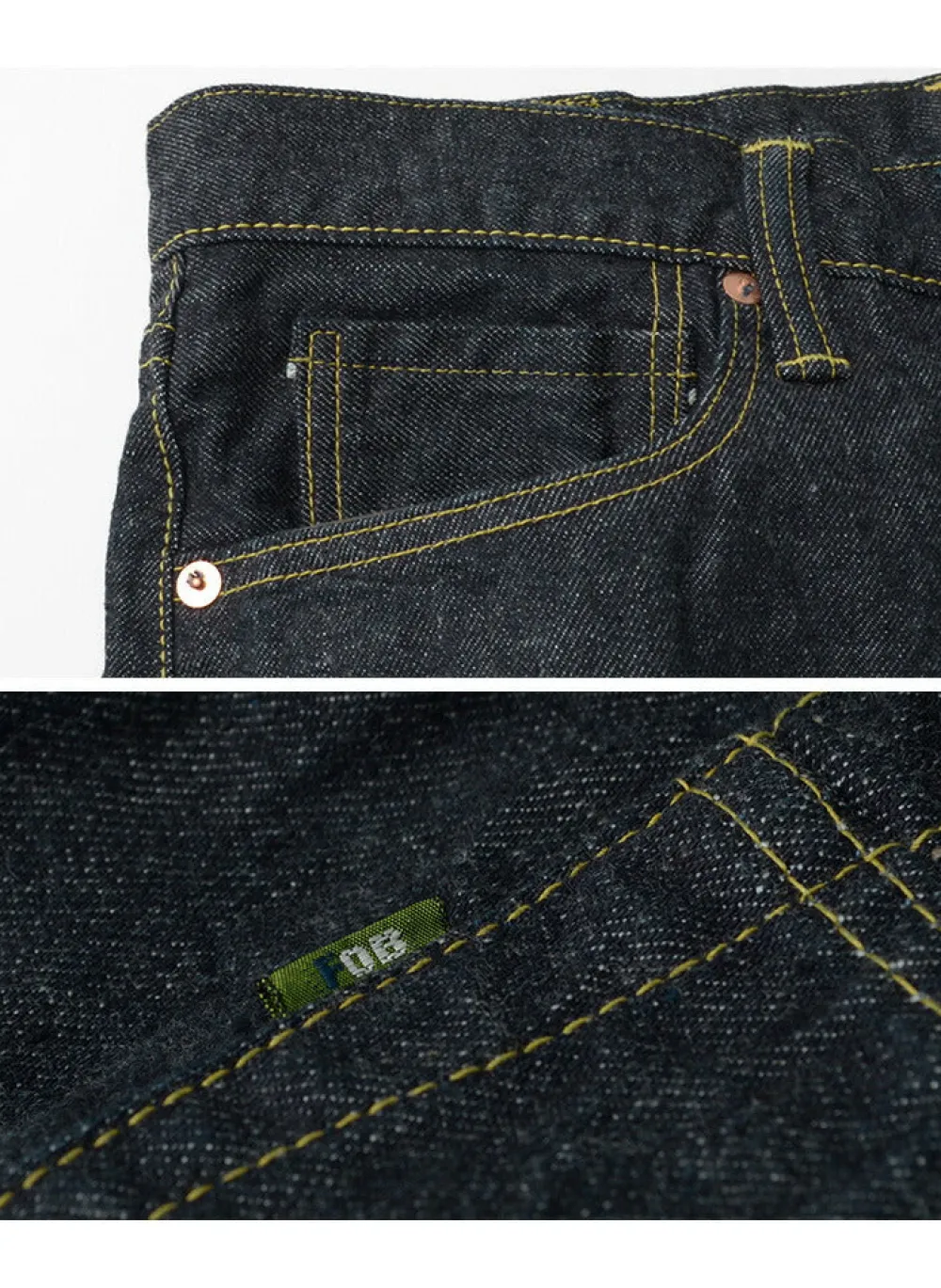 FOB FACTORY Jeans^/ F150WW2 selvedge denim 5p one-wash