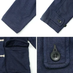 FOB FACTORY Coats^/ Indigo Duffle Coat one-wash