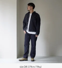 FOB FACTORY Jeans^/ Selvage Denim Tapered 5P Pants indigo