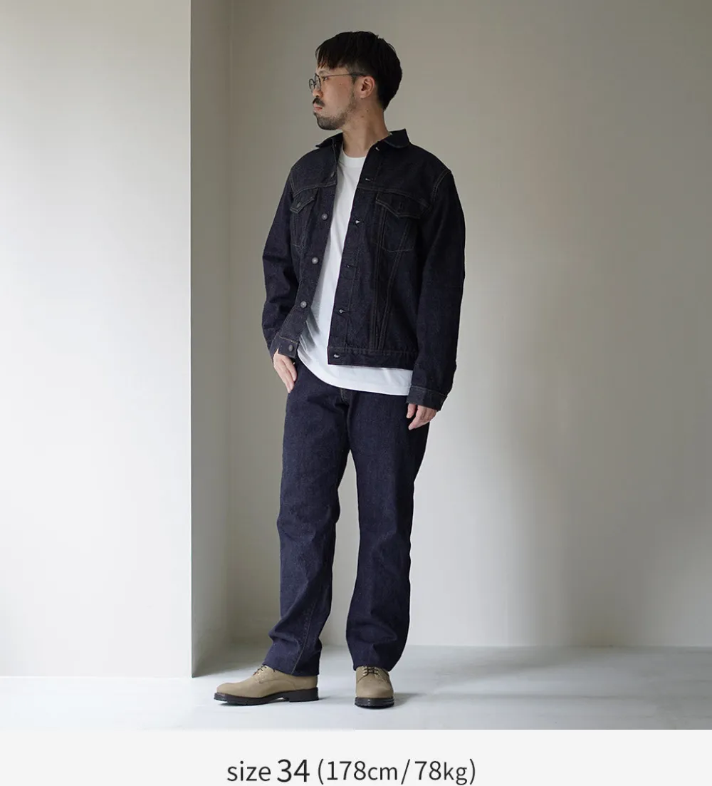FOB FACTORY Jeans^/ Selvage Denim Tapered 5P Pants indigo