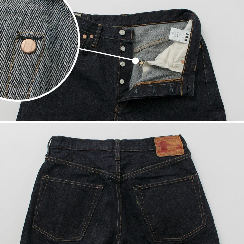 FOB FACTORY Jeans^/ Selvage Denim Tapered 5P Pants indigo