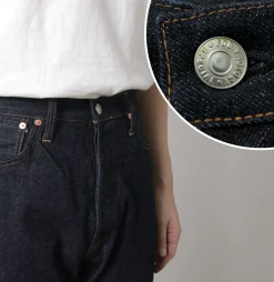 FOB FACTORY Jeans^/ Selvage Denim Tapered 5P Pants indigo
