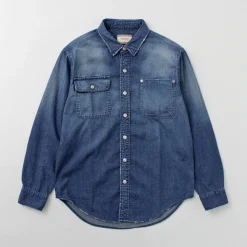 FREEMANS SPORTING CLUB Shirts^/ Great Jones Denim Shirt blue