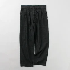 FUJITO Jeans^/ 2 Tuck Trousers Light Ounce Denim black