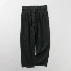 FUJITO Jeans^/ 2 Tuck Trousers Light Ounce Denim black