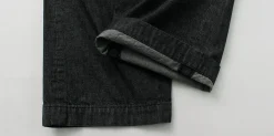 FUJITO Jeans^/ 2 Tuck Trousers Light Ounce Denim black