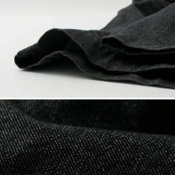 FUJITO Jeans^/ 2 Tuck Trousers Light Ounce Denim black
