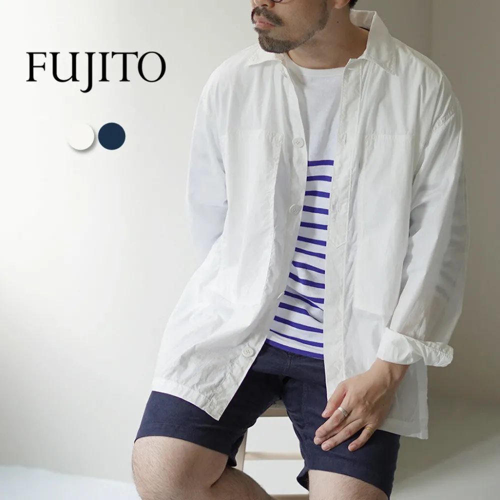 FUJITO Shirts^/ Army Shirt Cotton Broad