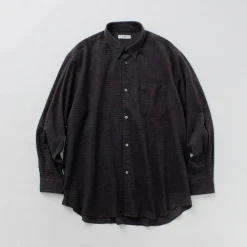 FUJITO Shirts^/ Big Size Shirt micro check brown