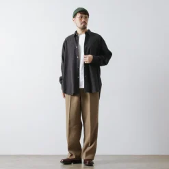 FUJITO Shirts^/ Big Size Shirt micro check brown