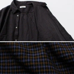 FUJITO Shirts^/ Big Size Shirt micro check brown