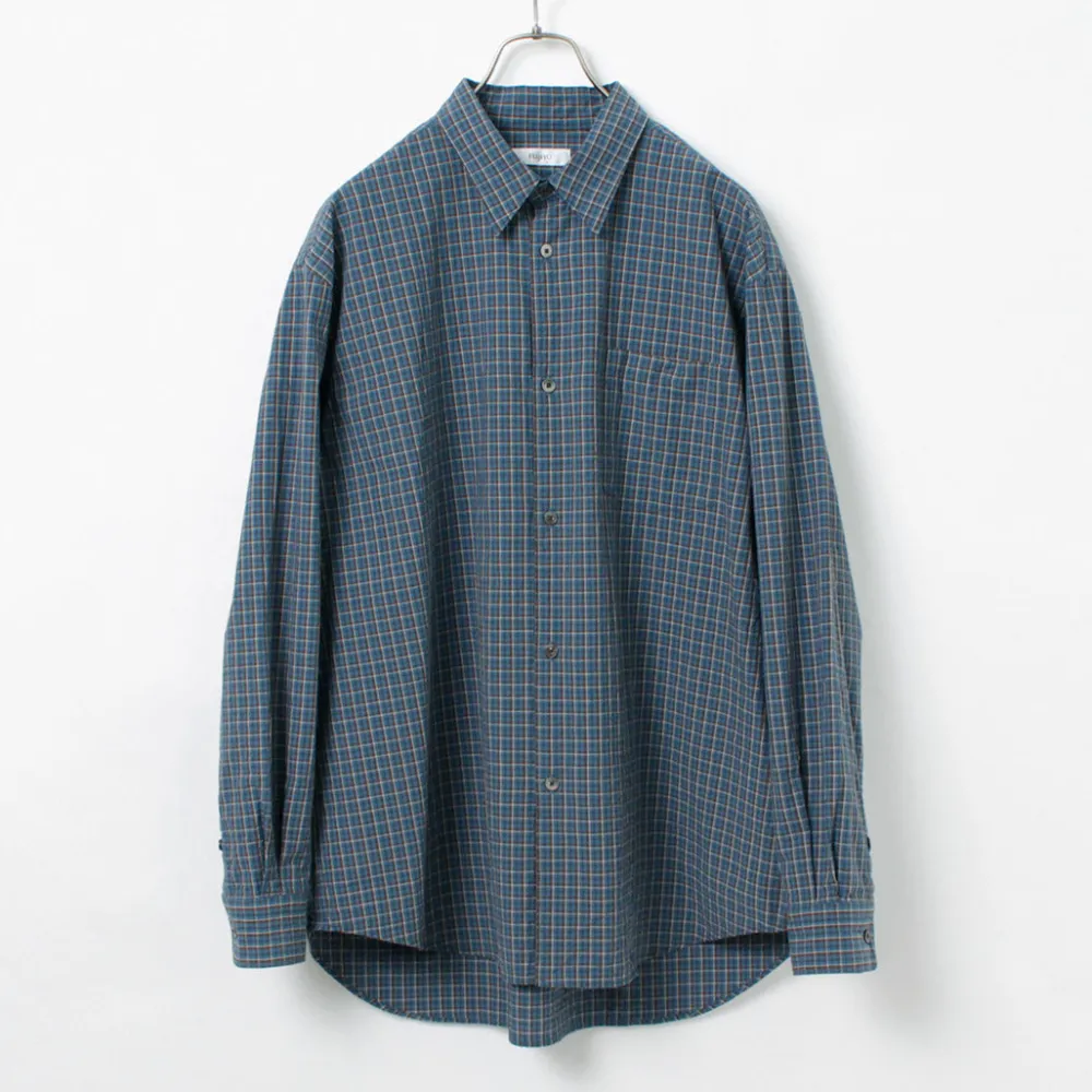 FUJITO Shirts^/ Big Size Shirt Small Check blue
