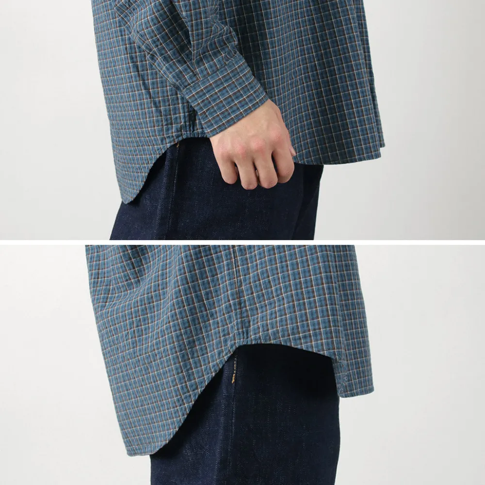 FUJITO Shirts^/ Big Size Shirt Small Check blue