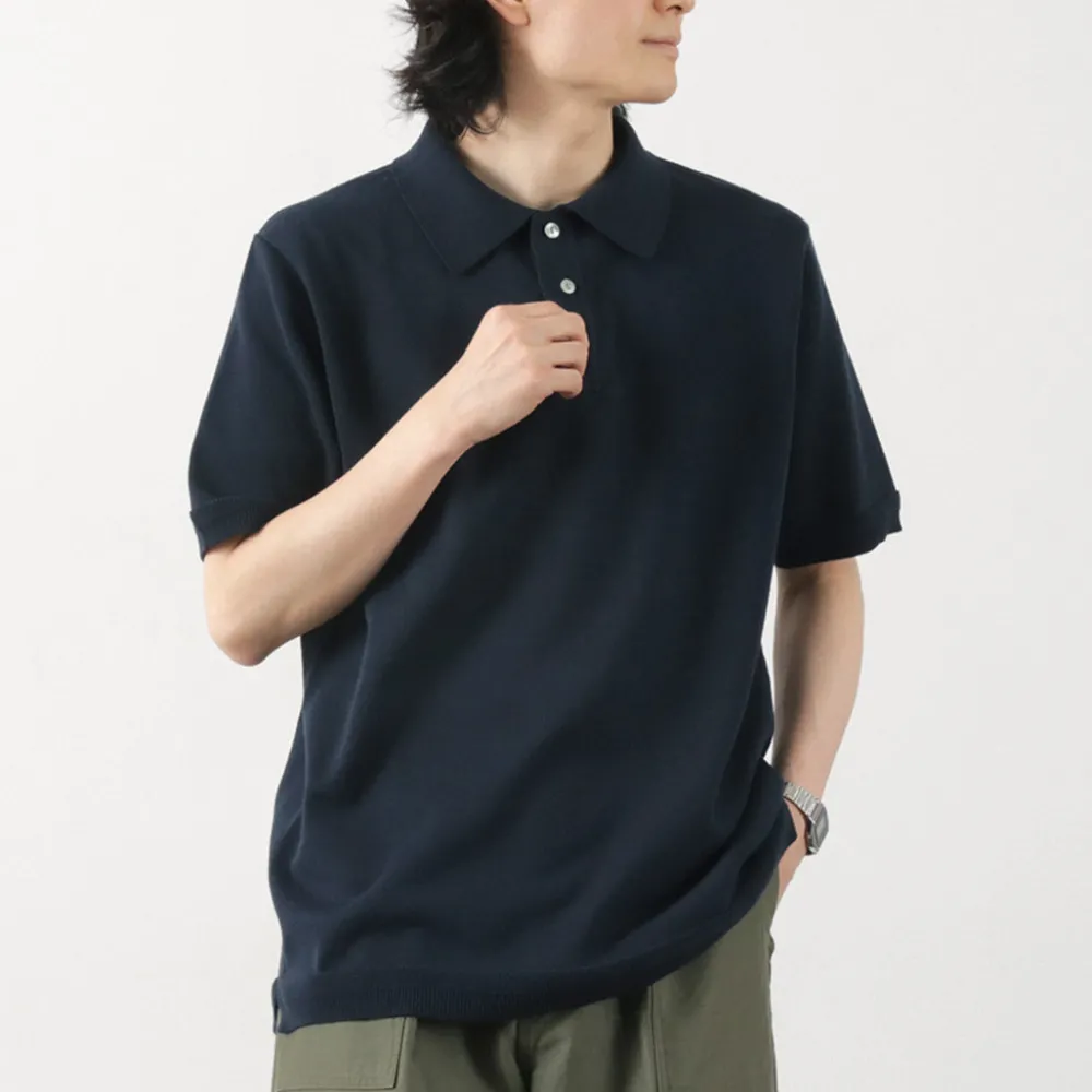FUJITO T-Shirts^/ Knit Polo Easy Solid Collar