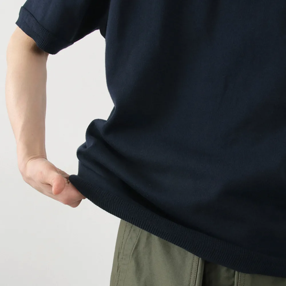 FUJITO T-Shirts^/ Knit Polo Easy Solid Collar