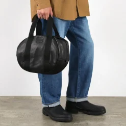 FUJITO Tote Bags^/ Leather Helmet Bag black