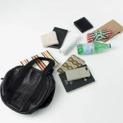 FUJITO Tote Bags^/ Leather Helmet Bag black