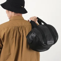FUJITO Tote Bags^/ Leather Helmet Bag black