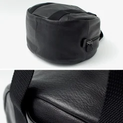 FUJITO Tote Bags^/ Leather Helmet Bag black
