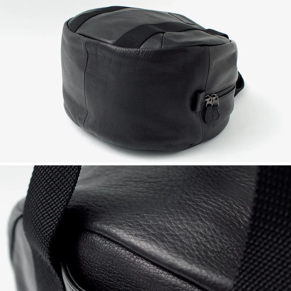 FUJITO Tote Bags^/ Leather Helmet Bag black