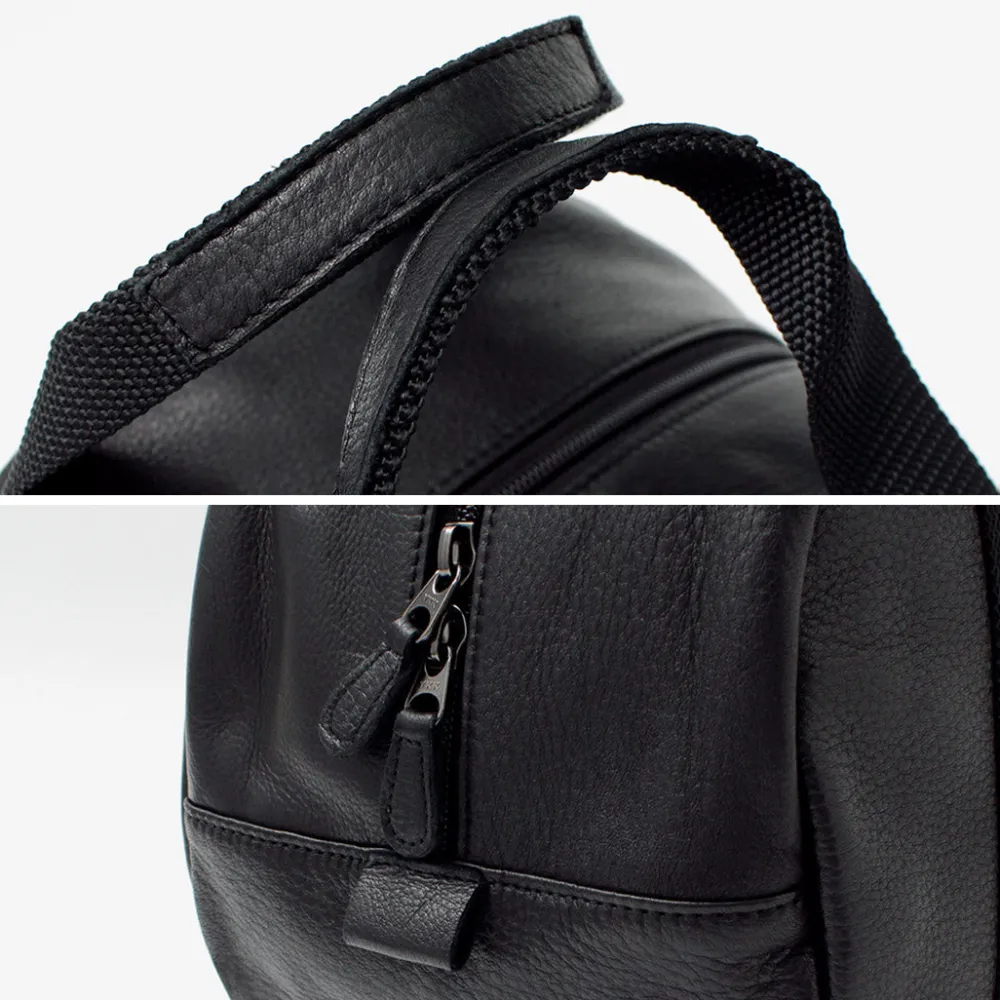FUJITO Tote Bags^/ Leather Helmet Bag black