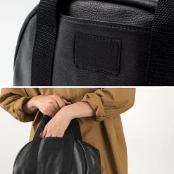 FUJITO Tote Bags^/ Leather Helmet Bag black