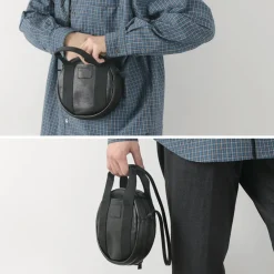 FUJITO Tote Bags|Shoulder Bags^/ Leather Helmet Pouch black