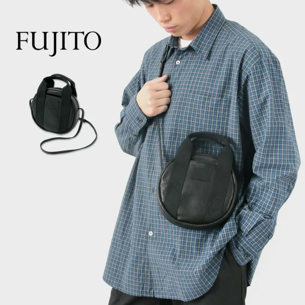 FUJITO Tote Bags|Shoulder Bags^/ Leather Helmet Pouch black