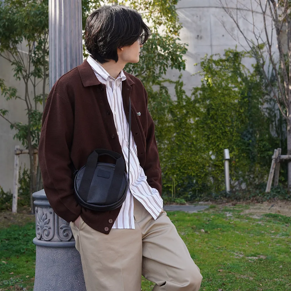 FUJITO Tote Bags|Shoulder Bags^/ Leather Helmet Pouch black