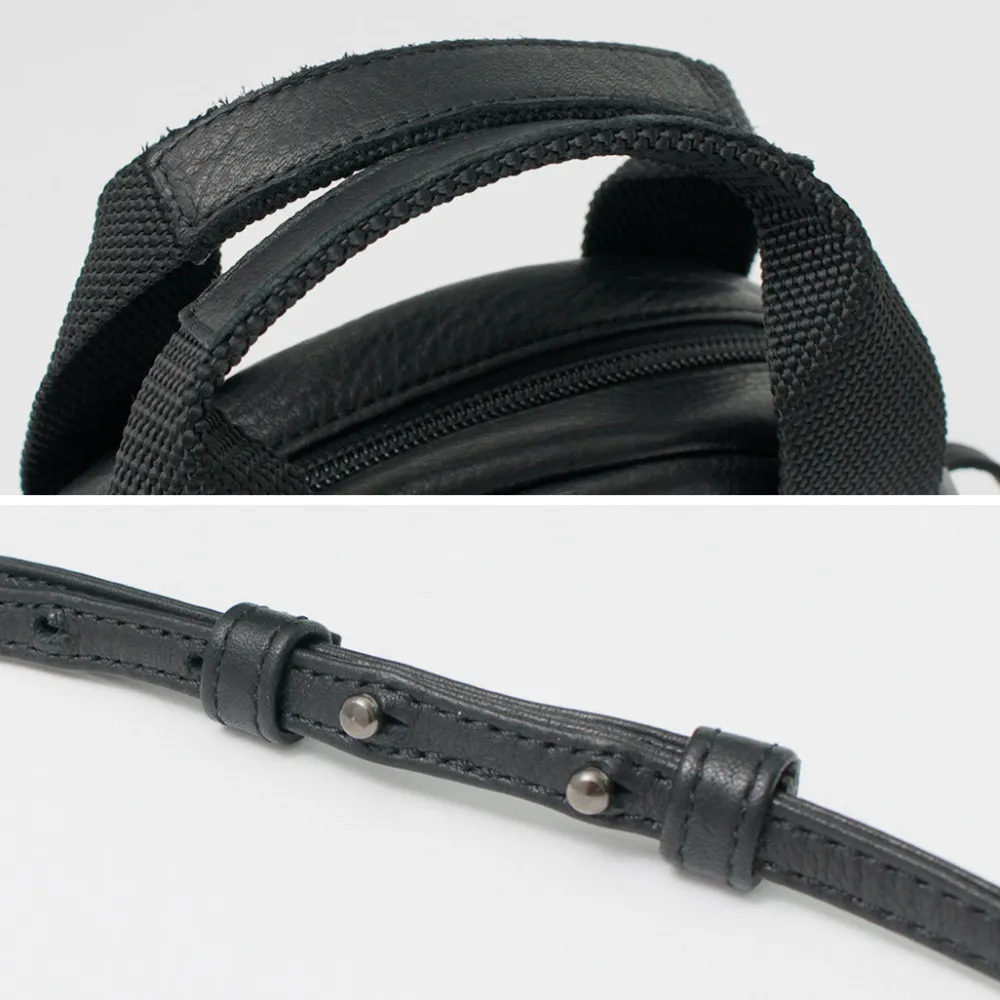 FUJITO Tote Bags|Shoulder Bags^/ Leather Helmet Pouch black