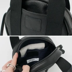 FUJITO Tote Bags|Shoulder Bags^/ Leather Helmet Pouch black