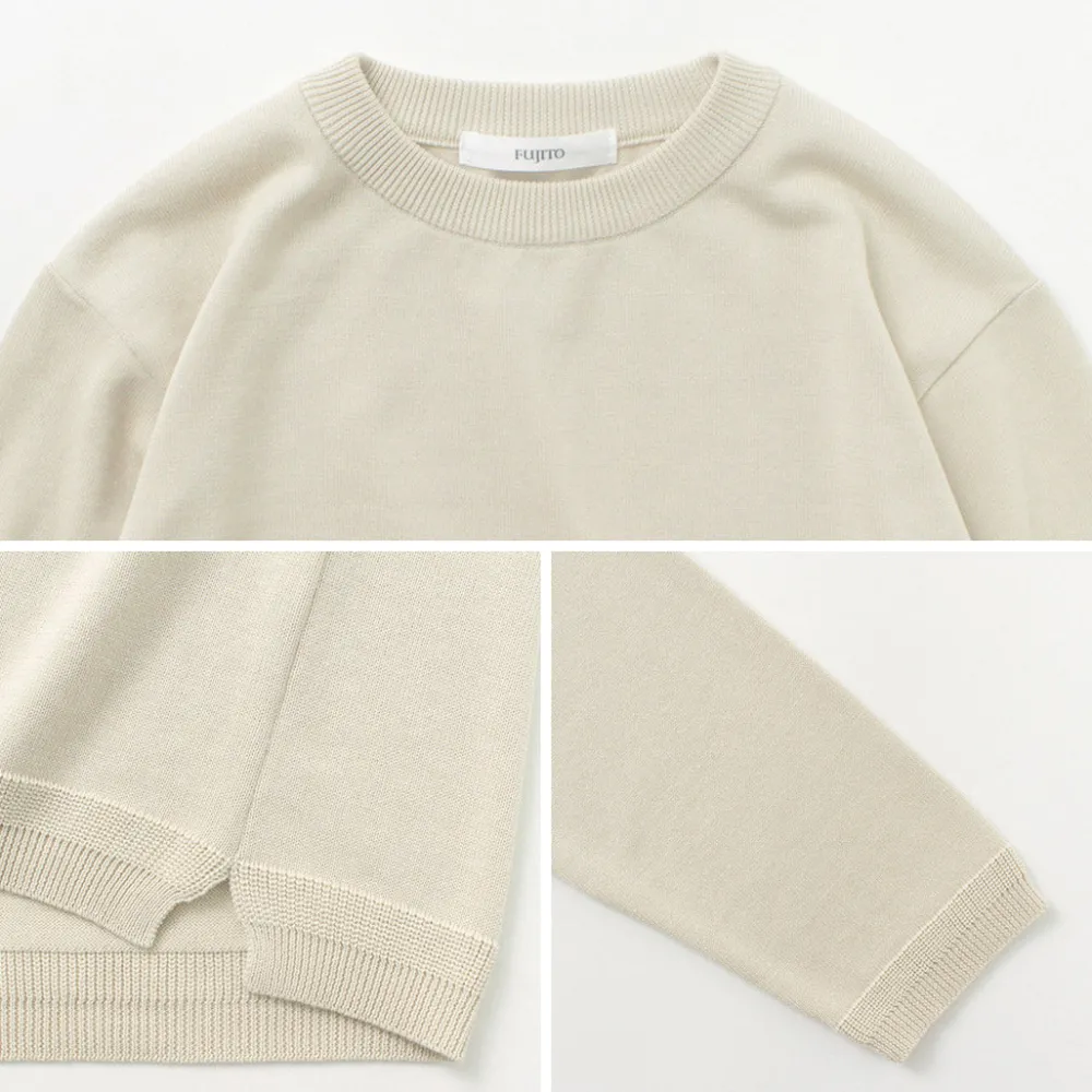 FUJITO Knits^/ Long Sleeve Knit T-Shirt
