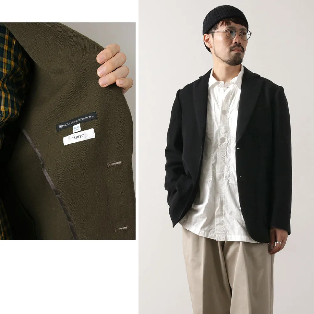 FUJITO Jackets^/ Naun 2B jacket Wool serge