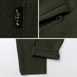 FUJITO Trousers^/ N.O.UN Beltless Pants Wool Serge
