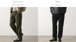 FUJITO Trousers^/ N.O.UN Beltless Pants Wool Serge